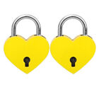 2 Set Heart Lock Metal Padlock Household Craft Supplies With Keys 30x39mm