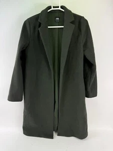 Zara Womens Gray Green Open Coat Size M - Picture 1 of 6