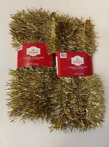 2 PKs 12ft Gold Tinsel Garland Christmas Valentine's Home Decor Party Supply - Picture 1 of 1