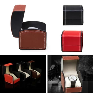 PU Leather Watch Box Jewelry Storage Box Gift Packing Box - Picture 1 of 11
