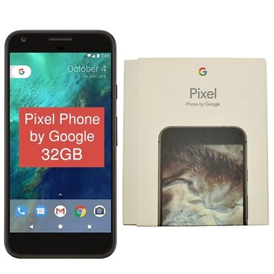 BNIB 5" Google Pixel 2016 Phone G-2PW4200 32GB Black Factory Unlocked 4G/LTE GSM - Image 1 of 4