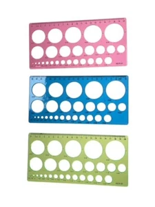 Circle Stencil Template With 27 Circles For Art Drawing School - Single - Picture 1 of 4