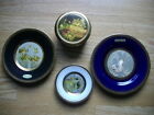 3x Japanese The Art Of Chokin Plates & 1 Trinket Box with 24k Gold Plated Edge 