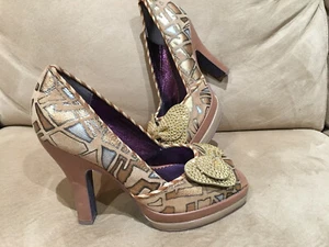 Poetic License Peek A Boo Love Peep Toe Pumps Shoes Women's Size 36.5 - US 5/5.5 - Picture 1 of 11