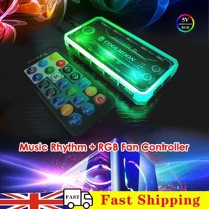RGB Fan Controller 12cm Remote Control Computer Case 12V PC Cooling Chassis Fans - Afbeelding 1 van 7