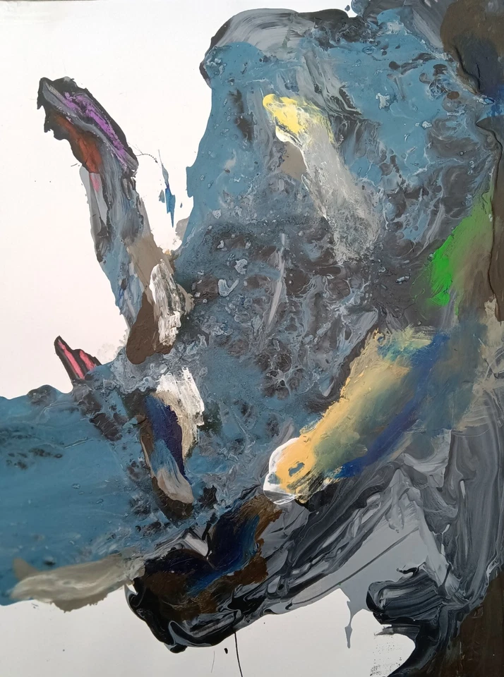 Bull Run de John Sanna - 1 de 1 - 14"x11" - Acrílico en Bristol Foto 1 de 1