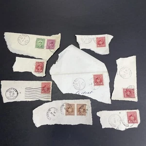 Antique 1940s Canada Cancelled Postage Stamps Footes Bay Port Stanton Burlington - Picture 1 of 10