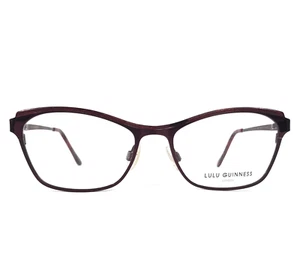 Lulu Guinness Eyeglasses Frames L792 BUR Burgundy Cat Eye Full Rim 51-16-135 - Picture 1 of 13