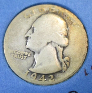 1942-D Washington Quarter 160-81D18 - Picture 1 of 2