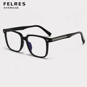 TR90 Square Anti Blue Light Eyeglasses Unisex Fashion Large Frame Glasses Frames - Picture 1 of 26