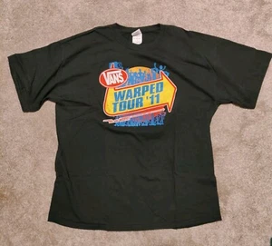 Vans Warped Tour '11 Green Shirt 2011 Tee Men's XL - Picture 1 of 5
