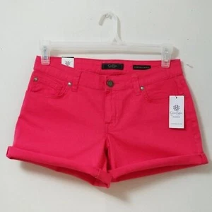 Barbiecore Hot Pink Jean Bootie Shorts NWT Y2K, Summer Festival 28 Waist - Picture 1 of 8