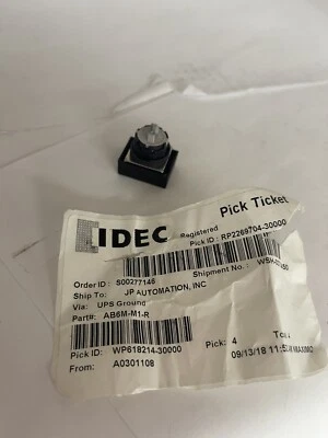 IDEC AB6M-M1-R IDEC ROUND PB SPDT IP40 RED SIA 5102001 - Image 1 of 2