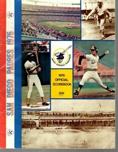 1976 MLB Baseball program Houston Astros @ San Diego Padres, unscored ~ FAIR