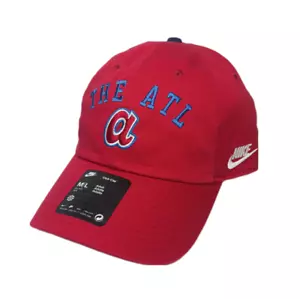 Nike Club Cap Atlanta Braves Mütze Kappe Herren verstellbarer Riemen rot The ATL MLB M-L - Bild 1 von 9