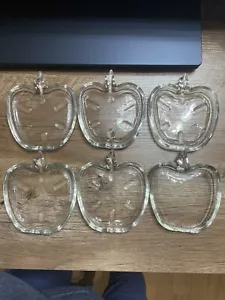 Clear Glass Apple Coasters - Picture 1 of 6