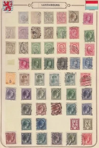 LUXEMBOURG 81 MINT AND USED LIGHT HINGED STAMPS SEE PICTURES #1, 2 - Picture 1 of 2