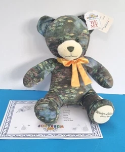 Lilly BUILD A BEAR Claude Monet Water Lilies Bear With Yellow Gifting Bow BNWT - Picture 1 of 11