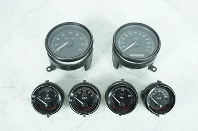 13 Harley Touring Electra Classic Air Oil Volt Fuel Tacho Speedo Gauges CRACK 4K - Image 1 of 4