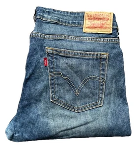 LEVIS Jeans 545 Mens W 34 L 31 Blue Stretch Denim Vintage Low Bootcut E316 - Picture 1 of 13