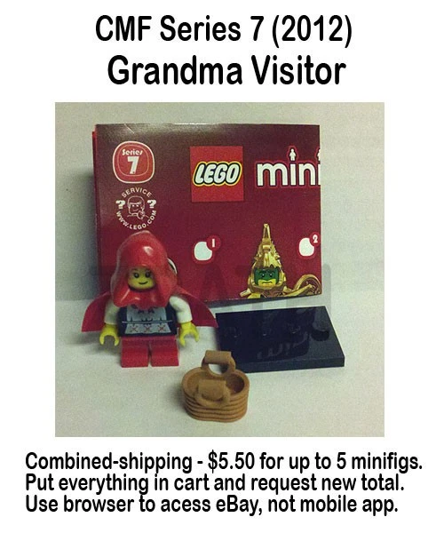 LEGO 8831 серии 7 CMF бабушка посетитель минифигурка 2012 полный комбинированный корабль - Изображение 1 из 1