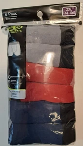 Athletic Works Men's 2XL 44-46 Performance Cotton 6" Boxer Briefs 6 PACK #32125 - Picture 1 of 5