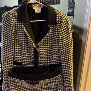 Carlisle Silk/cotton Blazer & Skirt Size 6 Gorgeous Set Cleaned & Sanitized - Picture 1 of 14