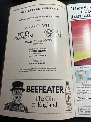 Playbill 1977 una fiesta con Betty Comden y Adolph Green Foto 1 de 3