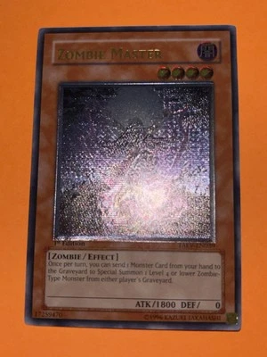 YuGiOh Zombie Master TAEV-EN039 1st Edition Ultimate Rare NM MISPRINT Foil Shift - Image 1 of 4