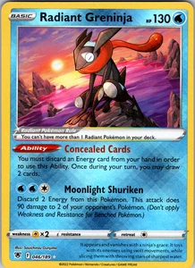 Radiant Greninja 046/189 SWSH10: Astral Radiance Radiant Rare - NM - Picture 1 of 2