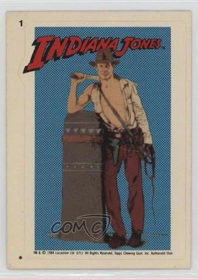 1984 Topps Indiana Jones and the Temple of Doom Stickers Indiana Jones #1 0xu0 - Image 1 of 3