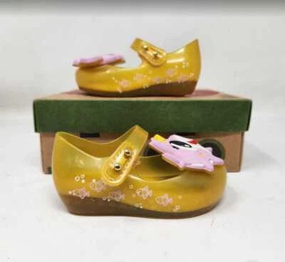 Niños pequeños 5 Mini Melissa Ultragirl Tiburón Mary Jane Amarillo Pisos Foto 1 de 4