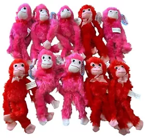10 18" Plush Hanging Monkey STUFFED ANIMAL soft monkeys VALENTINES DAY New - Picture 1 of 5