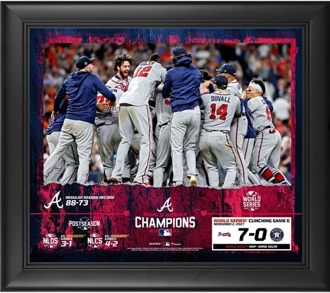 Atlanta Braves 2021 MLB World Series Champions Framed 15" x 17" Collage Cover