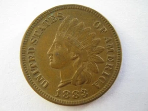 United States 1883 bronze Indian Head Cent GEF - Picture 1 of 2