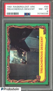 1981 Topps Raiders Of The Lost Ark #50 Treacherous Descent PSA 8 - Picture 1 of 2