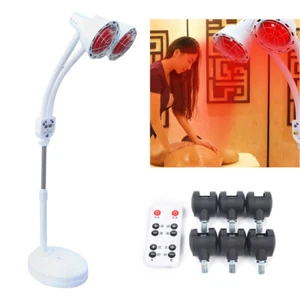 Infrared Light Therapy Red Light Therapy for Body Massage Heat Lamp 2 Head US - Picture 1 of 19
