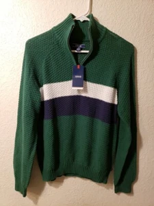 Boys Size 10-12 Raglan Stripe 1/4 Zip Sweater. Original Price $48.00. - Picture 1 of 7