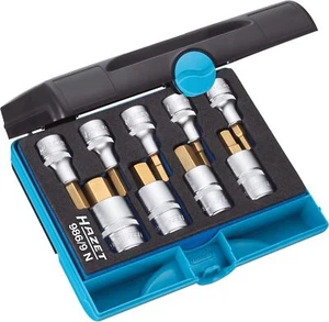 HAZET Hexagonal Driver Socket Set 9-piece Set 7.3 x 6.0 x 2.0 in 986/9N New - Picture 1 of 4