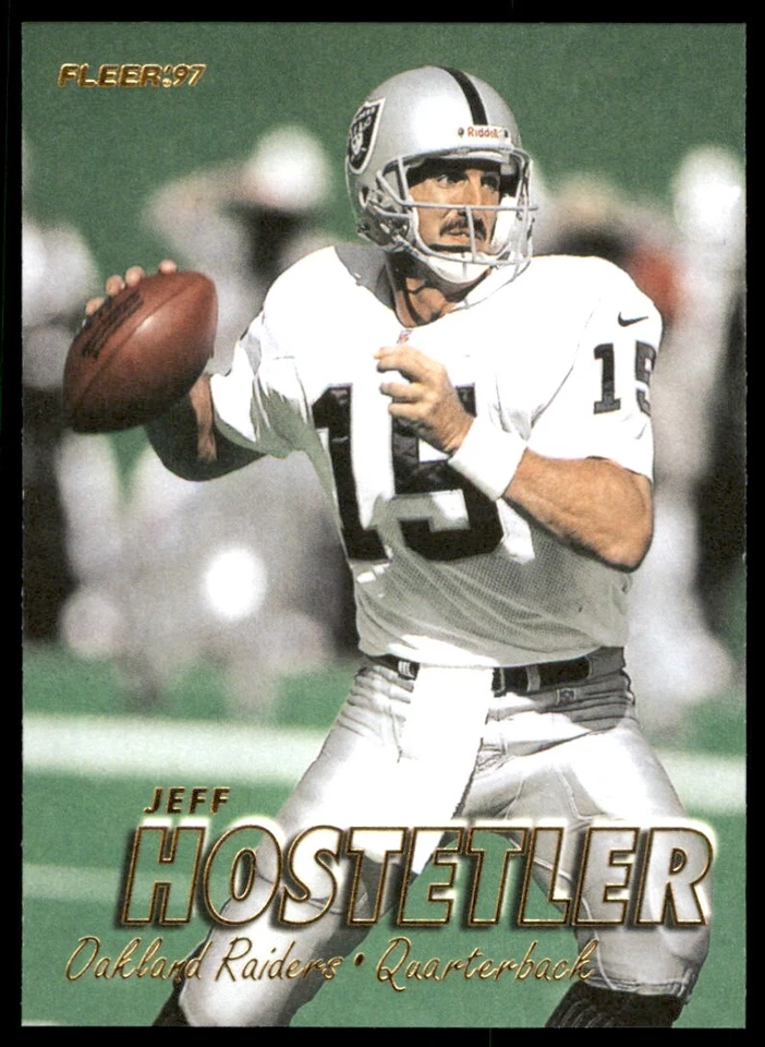 1997 Fleer Jeff Hostetler Oakland Raiders #141 - Image 1 of 2