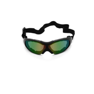 Iridium Lens Black Frame Bike Cruiser Motorcycle Scooter Goggles - Picture 1 of 3