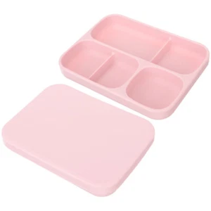 Baby Silicone Plate Plates for Toddlers Serving Tray with Lid Travel - Picture 1 of 12