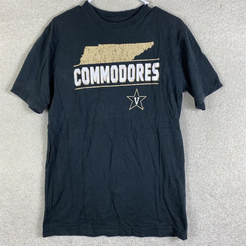 Vanderbilt Commodores Medium T Shirt NCAA Size Medium Black Short Sleeve Shirt Cover