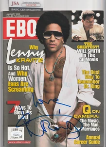 Revista de ébano autógrafo firmado a mano Lenny Kravitz certificado de autenticidad JSA - Imagen 1 de 1