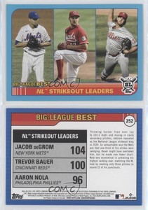 2021 Topps Big League Best Electric Blue Trevor Bauer Aaron Nola Jacob deGrom