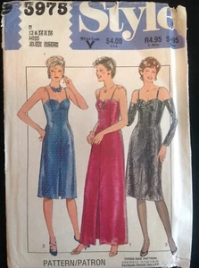 Pattern Style 3975, retro, misses’ dress in 2 lengths, party dress sz 12-16 - Picture 1 of 2