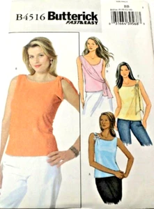 Butterick 4516 Misses Knit Pullover Top Sewing Pattern 8-10-12-14 in 4 Styles - Picture 1 of 2