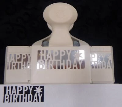 Martha Stewart Crafts Paper Punch Large HAPPY BIRTHDAY Scrap book Card making - Image 1 of 3
