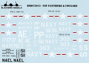 Calcomanías de Panteras y Pumas escala 1/72 - Imagen 1 de 3