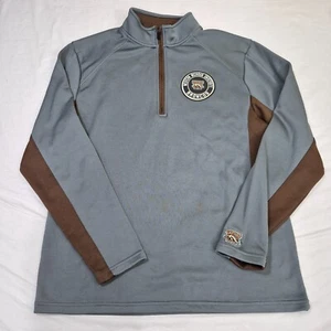 Western Michigan Broncos Pullover Men’s Large 1/4 Zip Jacket Grey Brown WMU - Picture 1 of 23